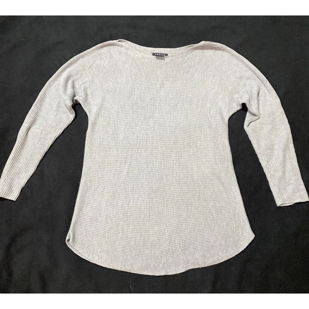 Trouve Womens Sweater Size Medium Gray Long Sleeve Pullover Sweater - Picture 3 of 7